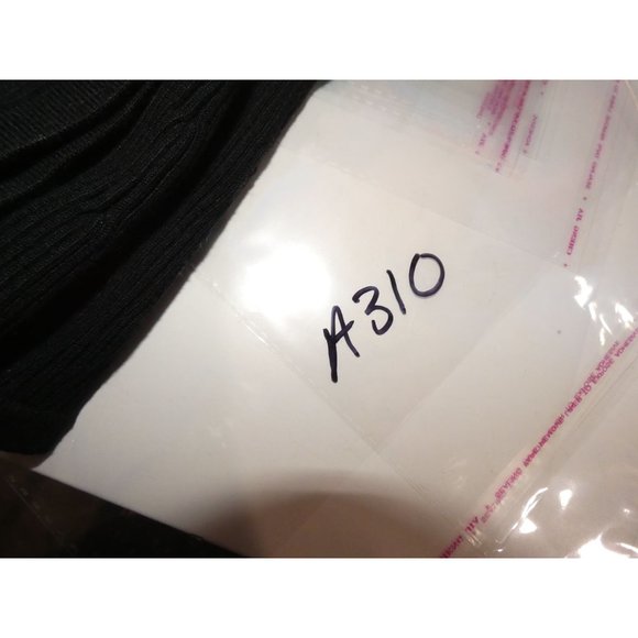 Women's Black Tank Top with Blue Beading, Large - Picture 4 of 4